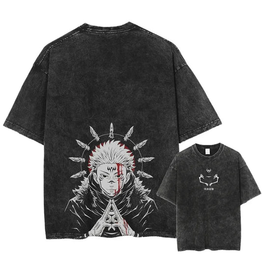 Anime Printed Washed - Oversized