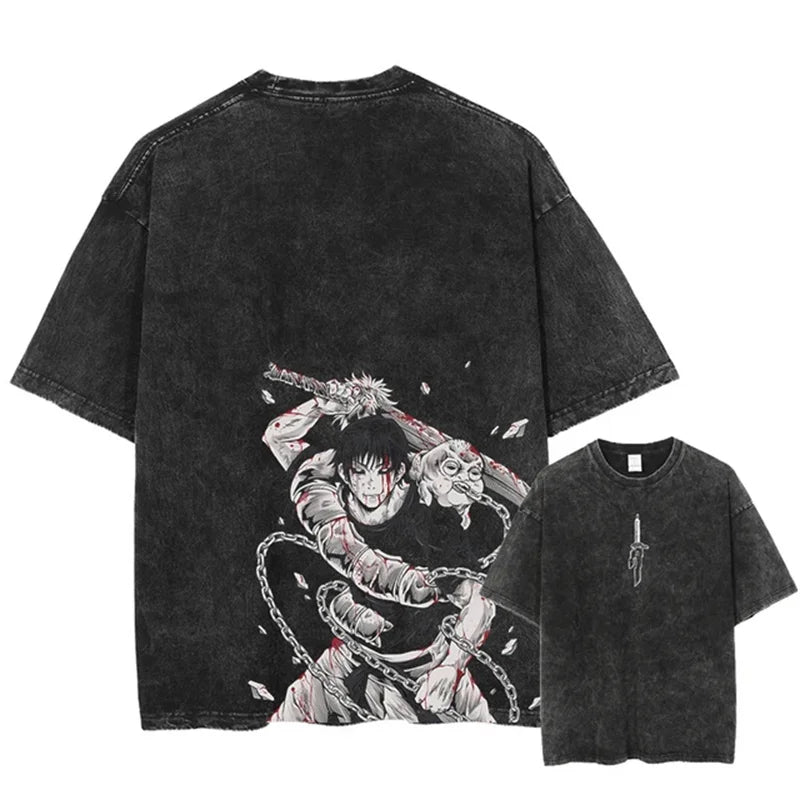 Anime Printed Washed - Oversized