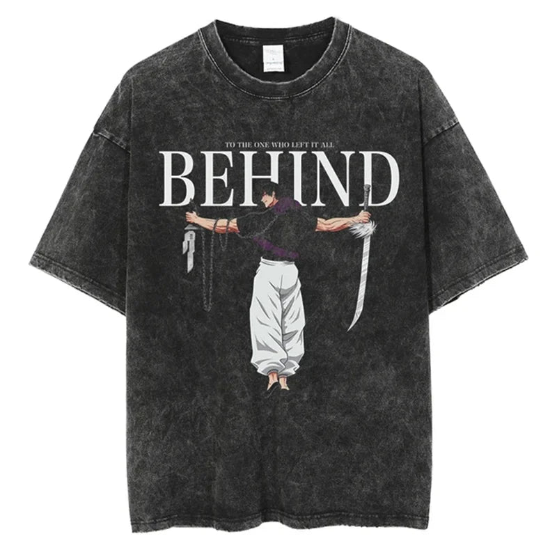 Anime Printed Washed - Oversized